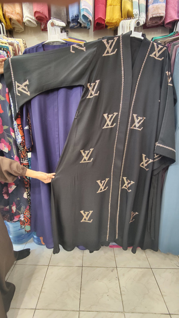 Bridal DMC Front Open Fancy Abaya