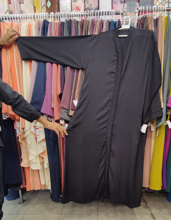 Plain Front Open Hareer Abaya