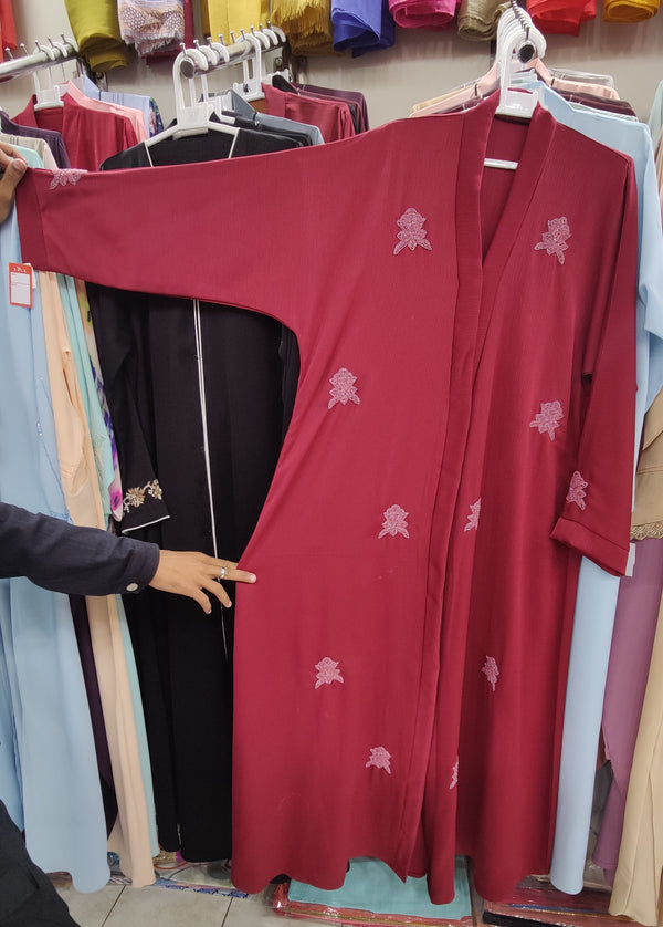 HS Zoom Handwork Front Open Fancy Abaya