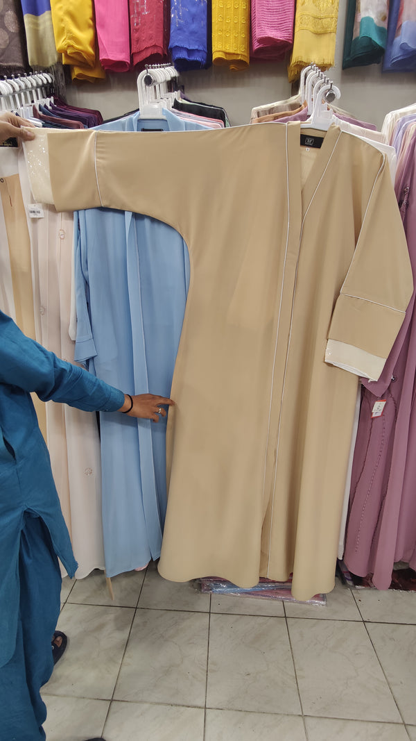 Concieve Sleeves Front Open Fancy Abaya