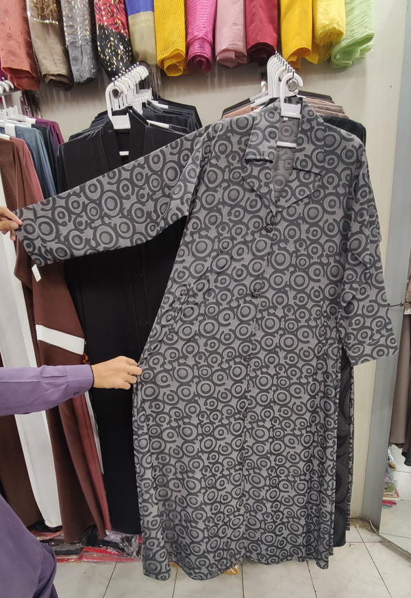 Jacquard Coat Style Abaya