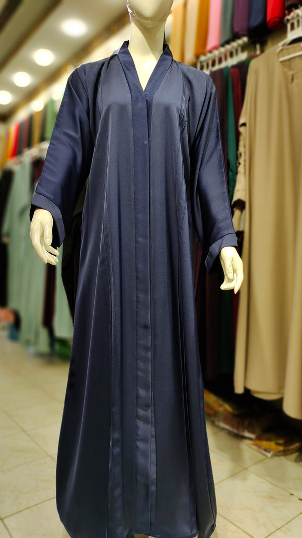 Asian Nida Straight Pintex Abaya-Bottle Green