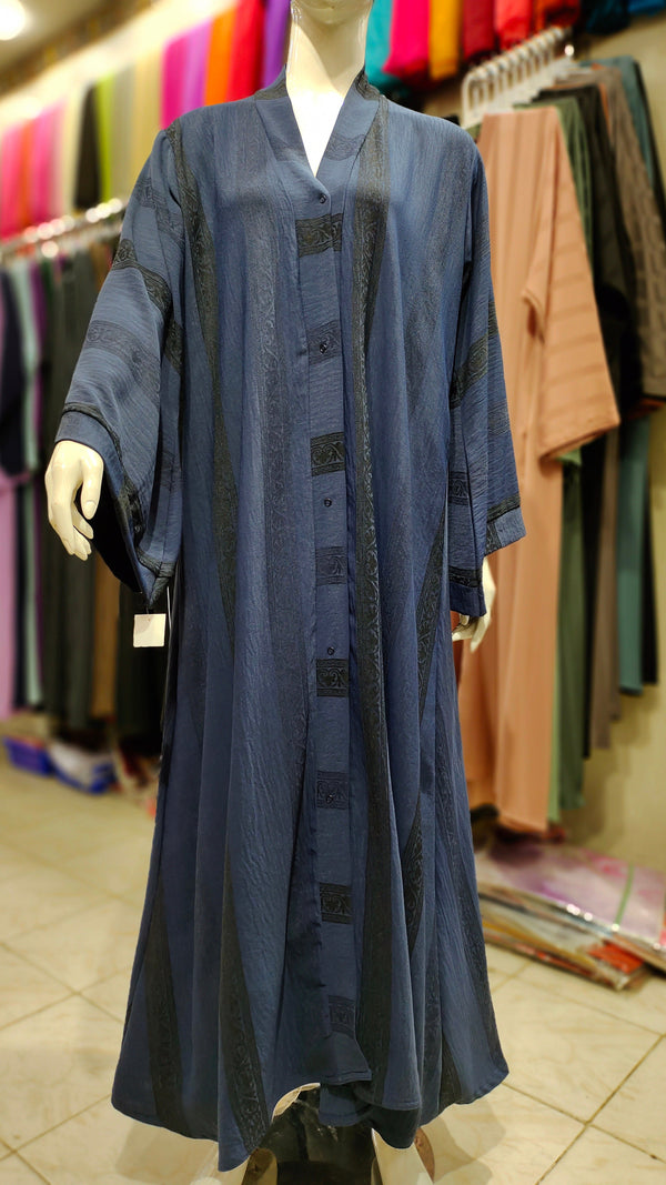 Cey Exclusive Embroidery Abaya - Navy Blue