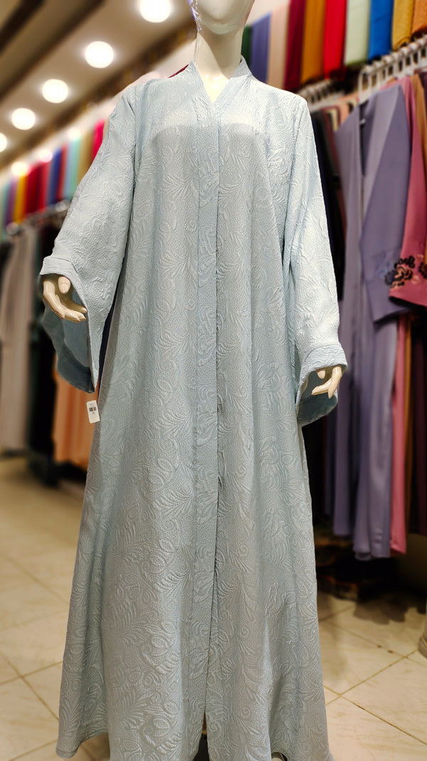 SH Fukro Abaya – Front Open-Sky Blue